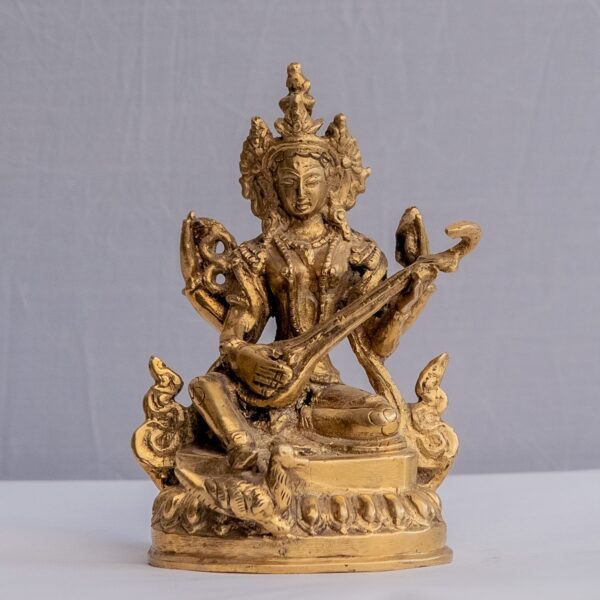 Brass Saraswati Statue